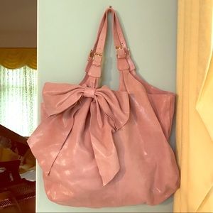 RED Valentino Large Tote Shoulder Bag with Bow